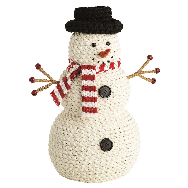 Snowman sitter with scarf