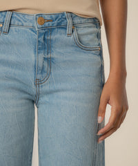 Meg high rise wide leg side detail