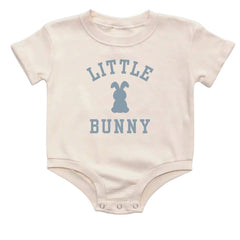 Little Bunny Steel Blue Easter Short Sleeve Romper