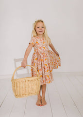 Classic Twirl in Boho Floral | Girls fall Dress