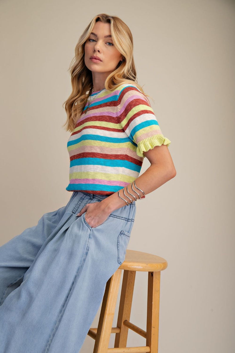 SS Multi striped colored top