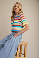 SS Multi striped colored top