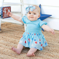Bomb Pop Tulle Bow Baby Headband - 4th of July