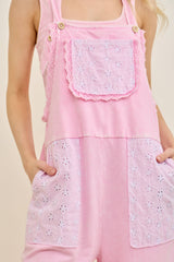 Mineral Washed Tea Party Ruffle Jumpsuit