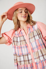 Flannel Plaid Shirt Dress