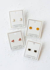Screwback Stud Earrings - Collins Bow
