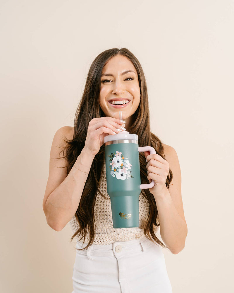 40oz Take Me Everywhere Tumbler - Bloom Jade