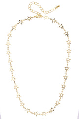 Brooke Star Linked Necklace in Shiny Gold