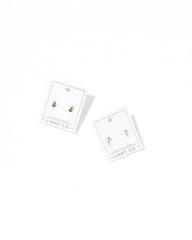 Screwback Stud Earrings - Peppermint Twist