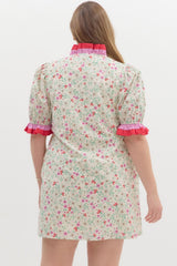 Cream Floral print dress