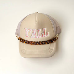 Trucker Hat Chain-Acrylic Tortoise
