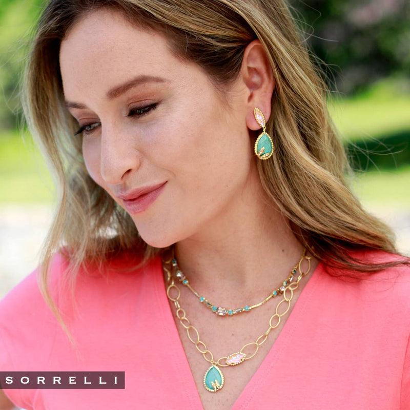 Emmy Tennis Necklace -Blue