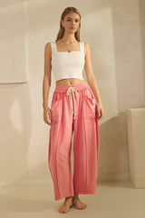 Washed French Terry Pants: washed Coral