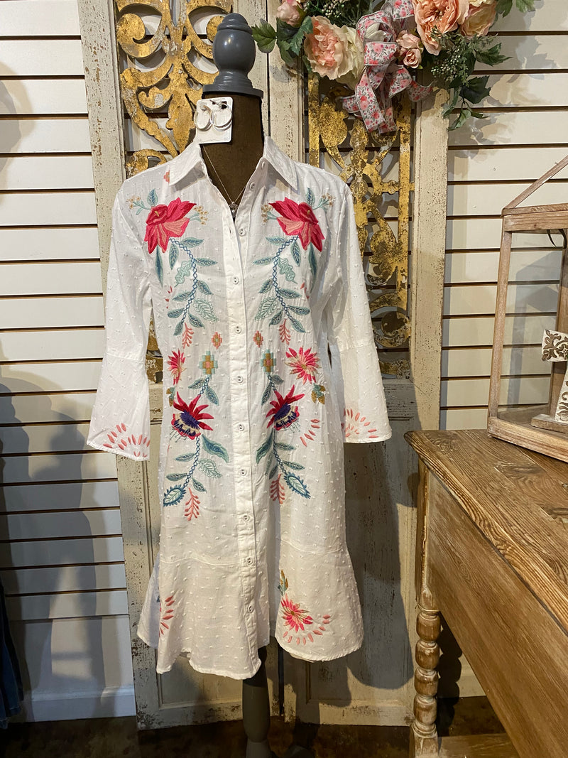 Tiered flounce dress with slip- Talulla