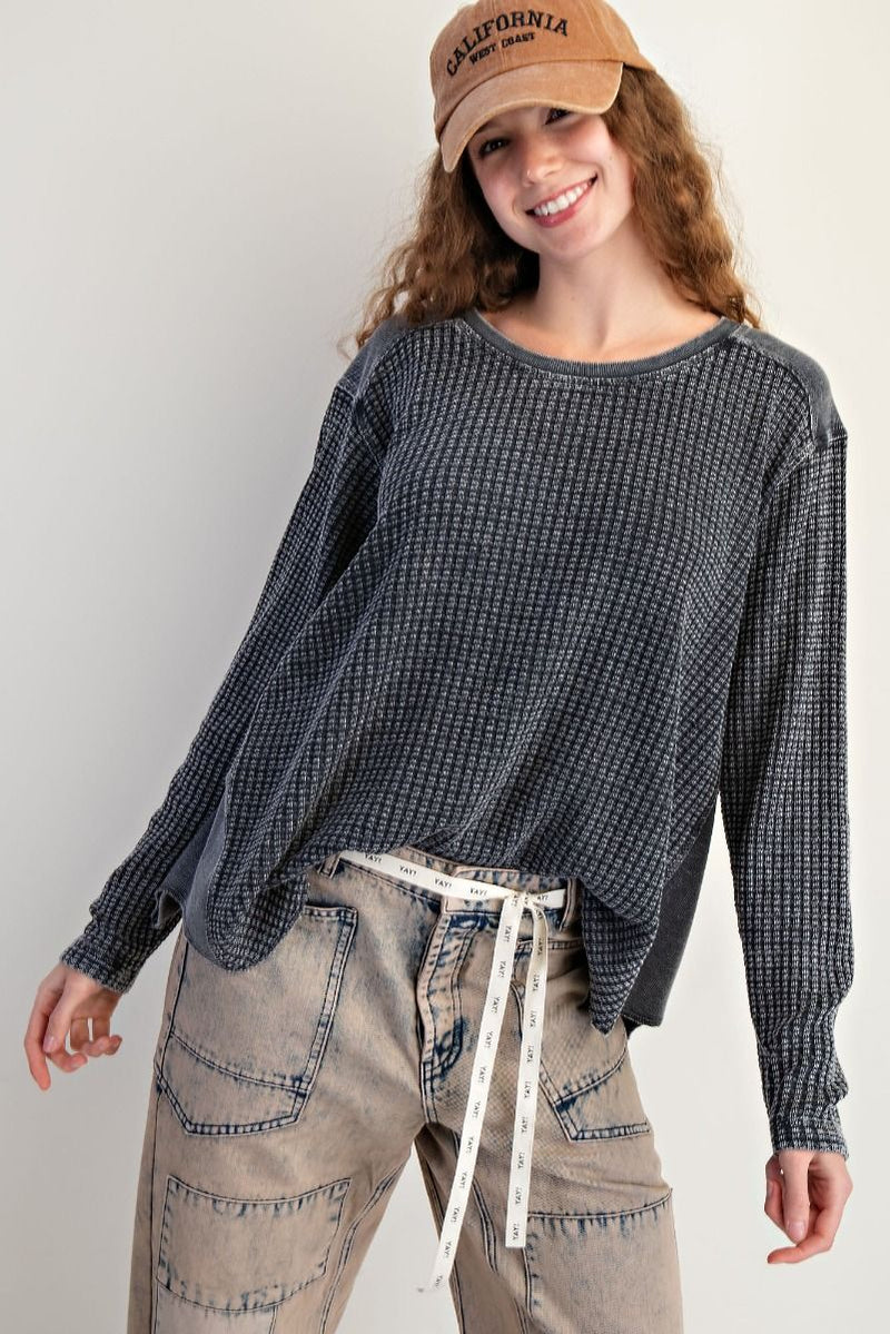 Mineral Washed waffle top