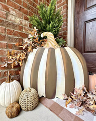Large brown stripe pumpkin