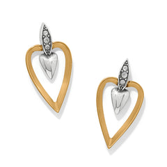 Love messages post earrings
