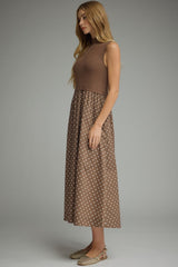 Brown polka dot dress