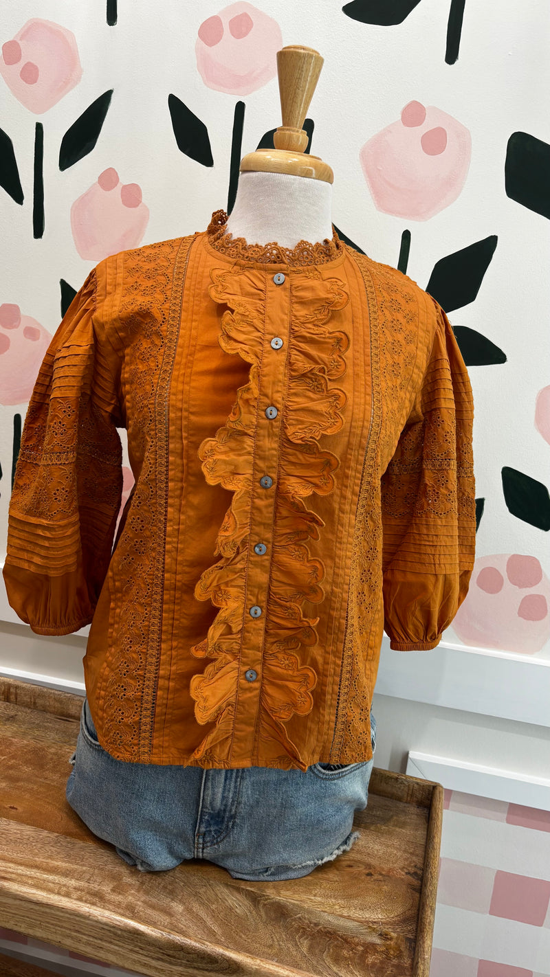 Eyelet Embroidered top