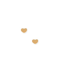 Screwback Stud Earrings - Micro Tessa Heart Gold