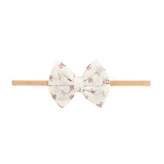 Coquette Rose Tulle Bow Baby Headband -  Hair Accessories
