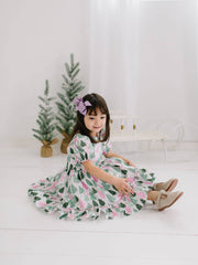 Aura Poplin Dress in Christmas Tree