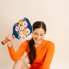 Pickleball Paddle - Bright + Bloomy Navy