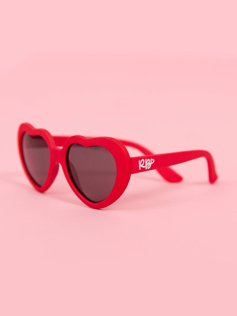 Girls Red Heart Shaped Sunglasses