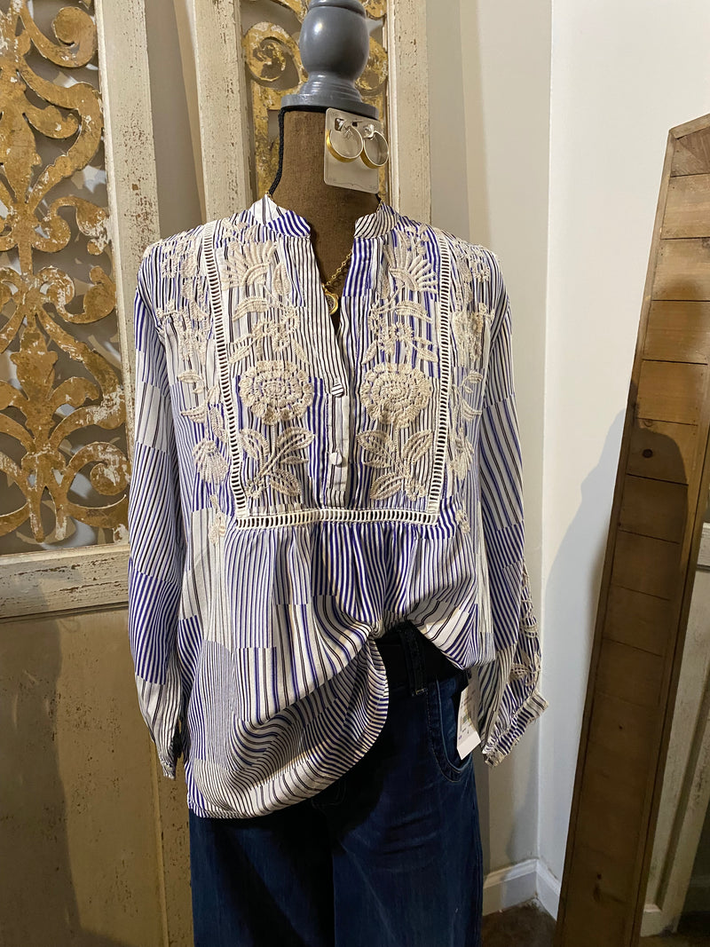 Lucinda Henley yoke blouse