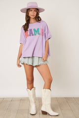 'Mama' Rhinestoned Embroidery Top