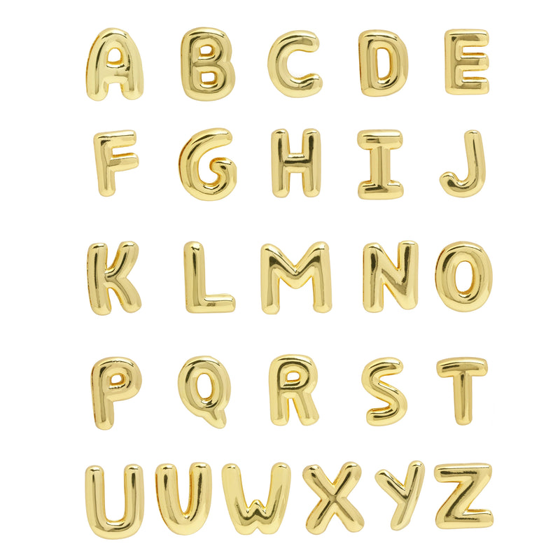 Smooth Bubble Initial Custom Word Name Watch Charm