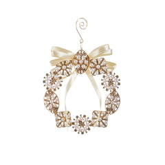 6” Pearl Brooch wreath ornament