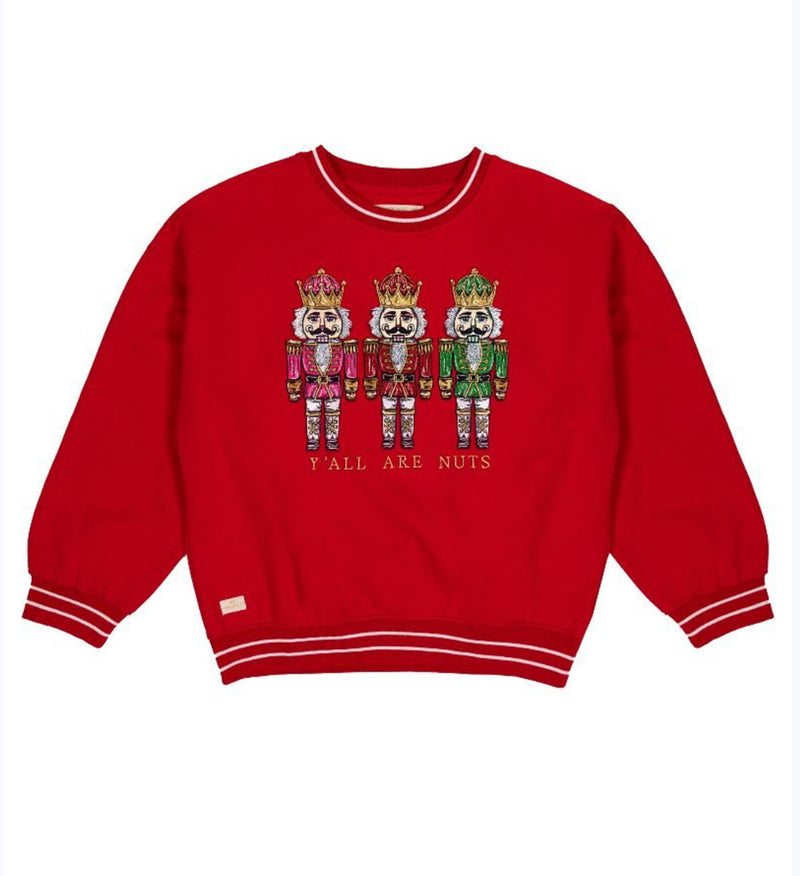 Varsity crew neck nutcracker sweater