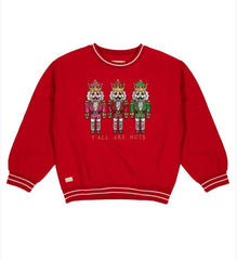 Varsity crew neck nutcracker sweater
