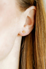 Screwback Stud Earrings - Princess Gold
