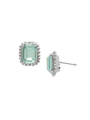 Octavia Scalloped Stud Earrings - Blue