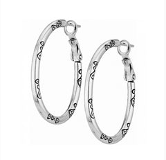 Large hoop charm earring