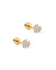 Screwback Stud Earrings - Leo - Clear