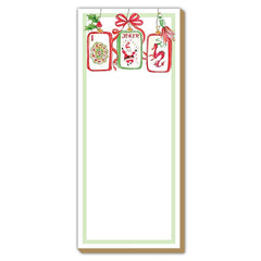 Red and Green Hanging Mahjong Tiles OrnamentsLuxe Skinny Pad