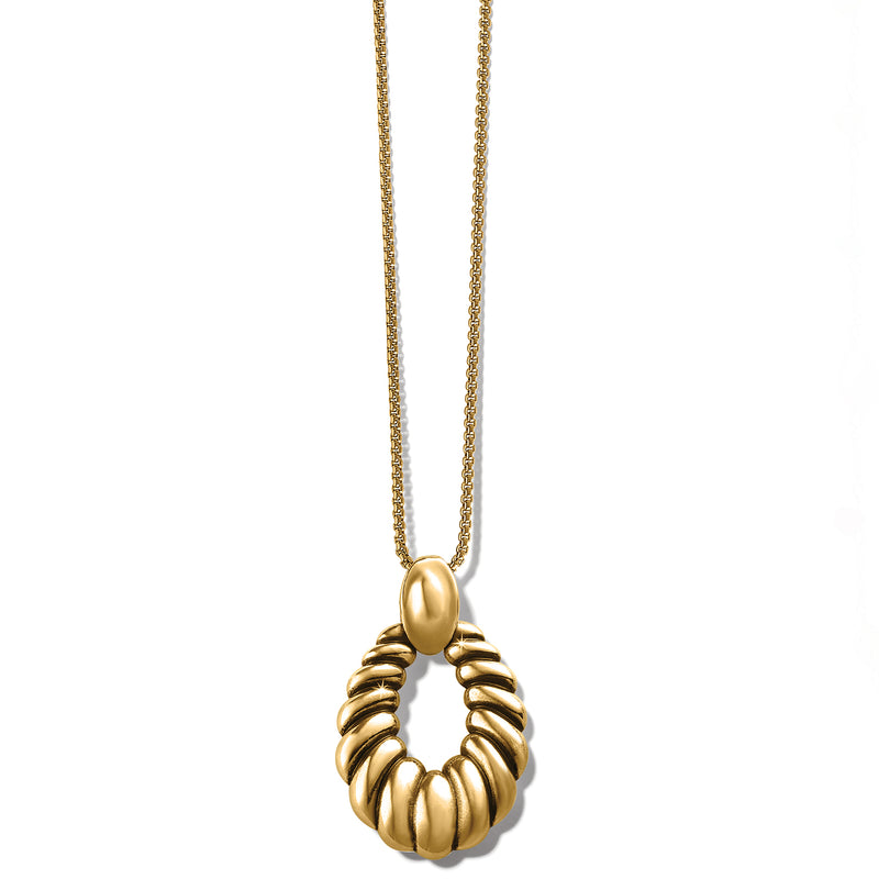 Athena Ferrara scalloped gold necklace