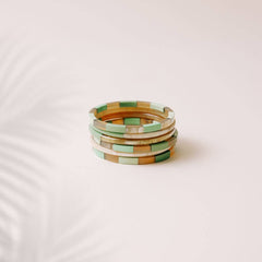 Matcha Tile Mixed Bangle Set