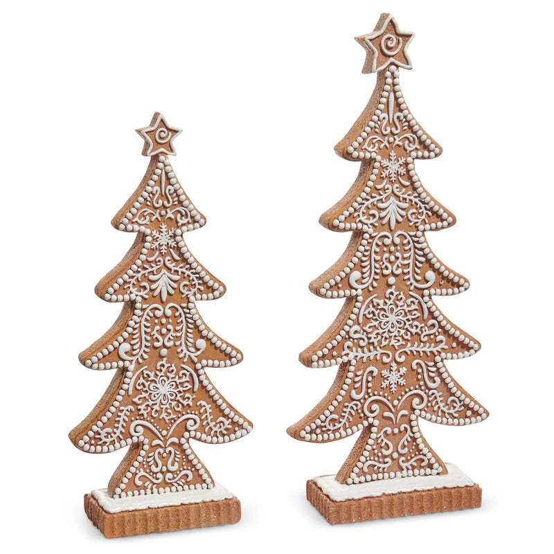 15” gingerbread trees ( set of 2 )