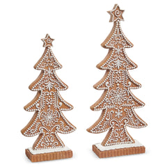 15” gingerbread trees ( set of 2 )