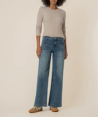 Maya High rise Wide leg pocket detail