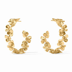 Bloom gold hoop earring