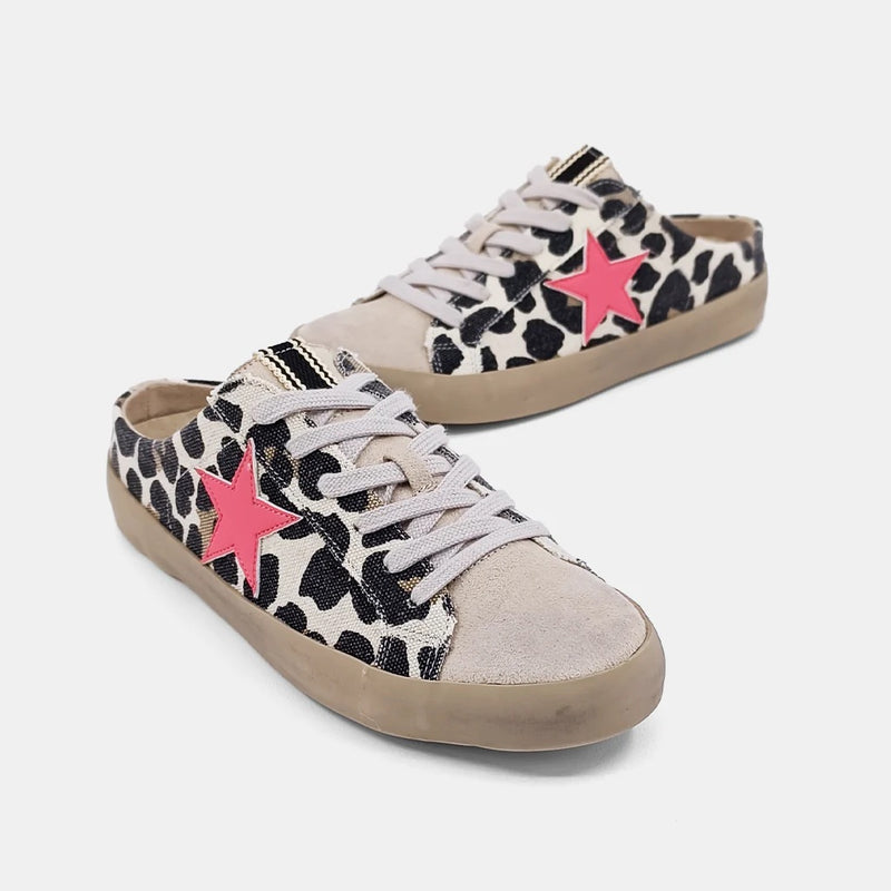 Polka-distressed leopard