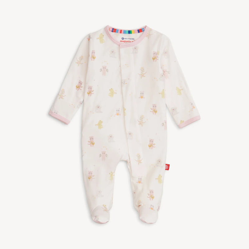 Magnetic Me pink baby beats footie