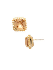 Izzy Decorated Stud Earrings - Beige