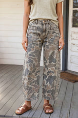 LAS Camouflage Ankle Length Jeans
