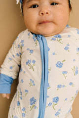 Blue Blooms bamboo sleeper (bow not included)